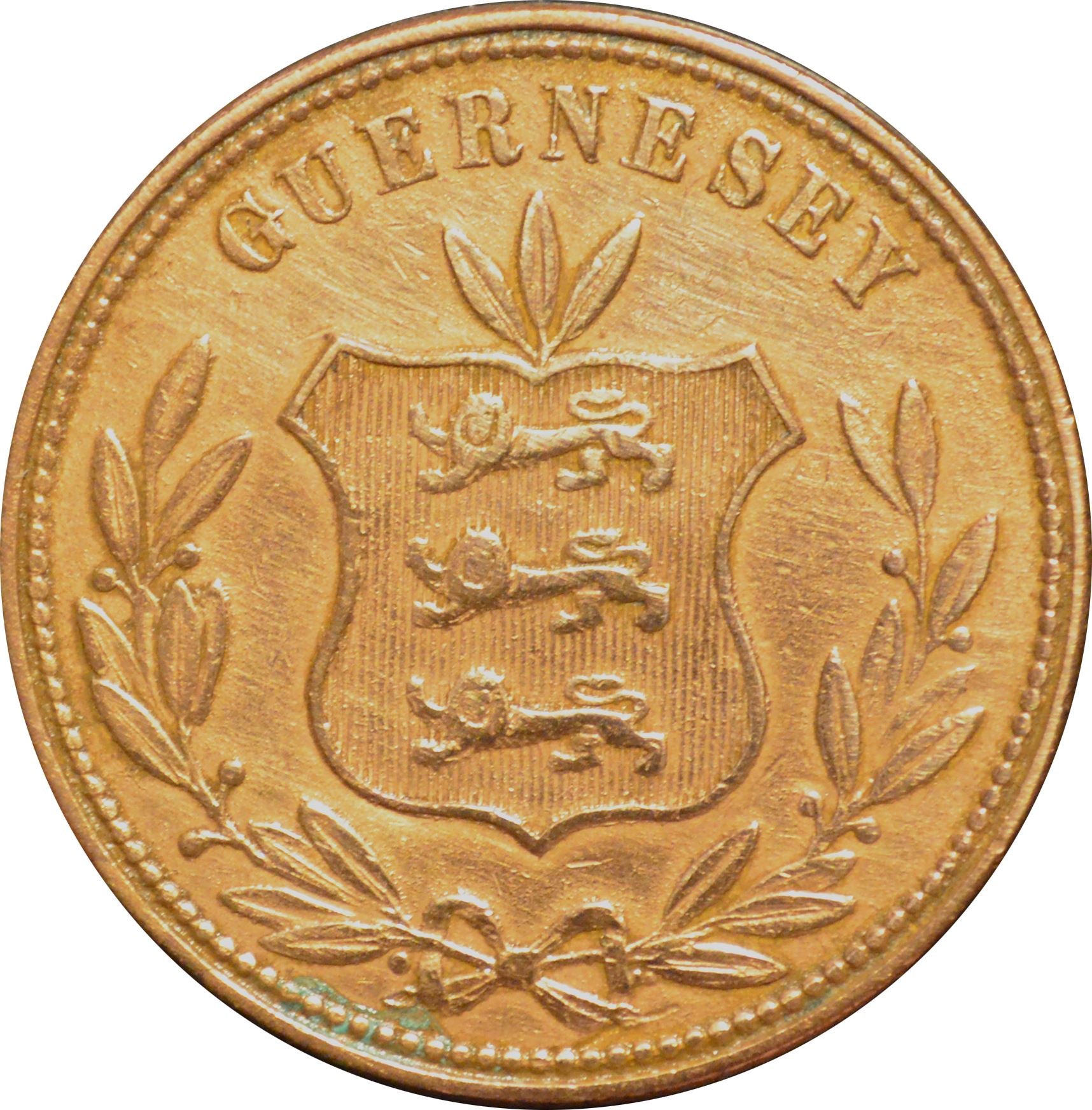 Guernsey 8 Doubles Coin | KM7 | 1864 - 1911