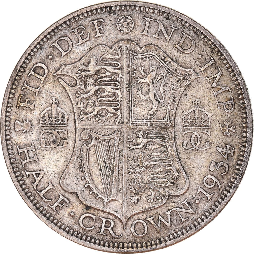 United Kingdom | 1/2 Crown Coin | George V | KM:835 | 1927 - 1936