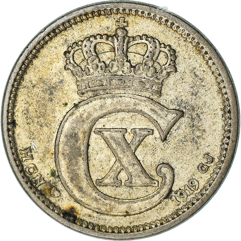 Denmark | 10 Ore Coin | Monogram | Km:818 | 1914 - 1919