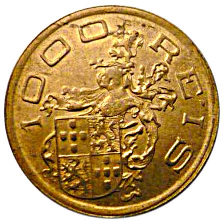 Brazil 1000 Reis Coin | 400th Anniversary of Colonization | KM531 | 1932