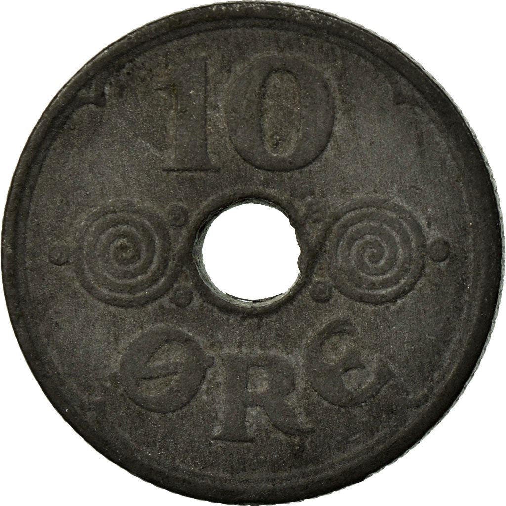 Denmark | 10 Ore Coin | Monogram | Km:822.2A | 1941 - 1945