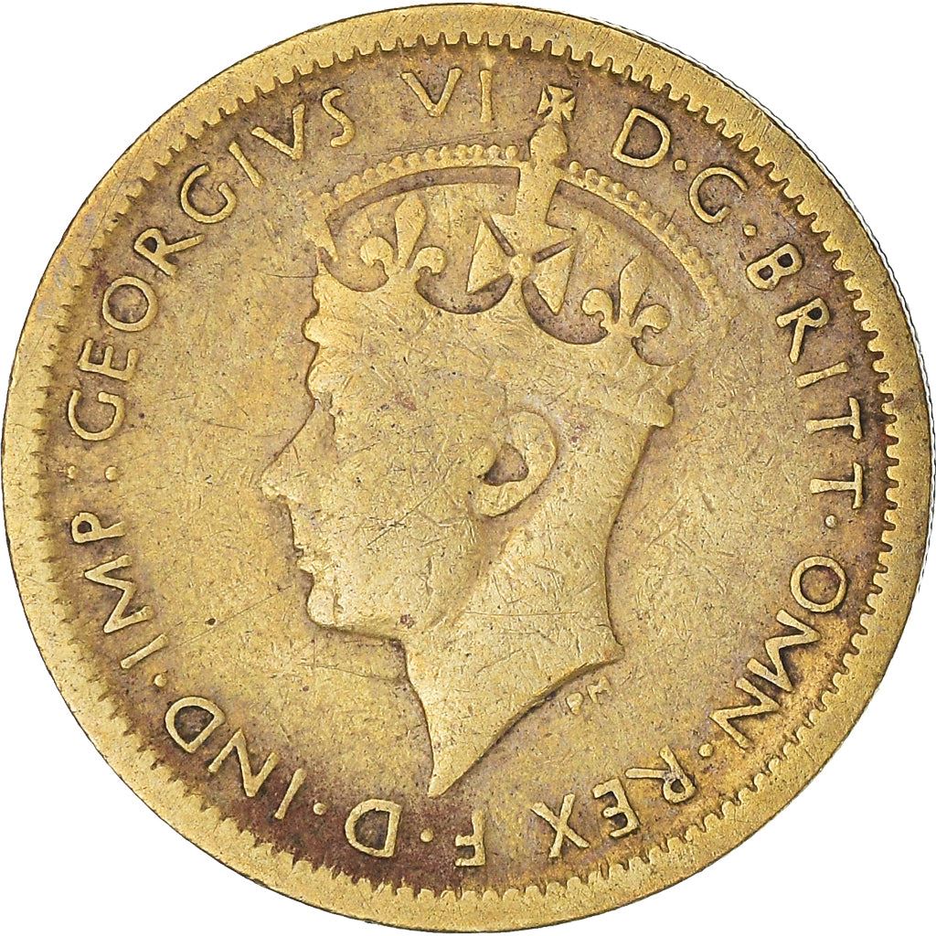British West Africa | 6 Pence Coin | Wreath | George VI | Km:22 | 1938 - 1947