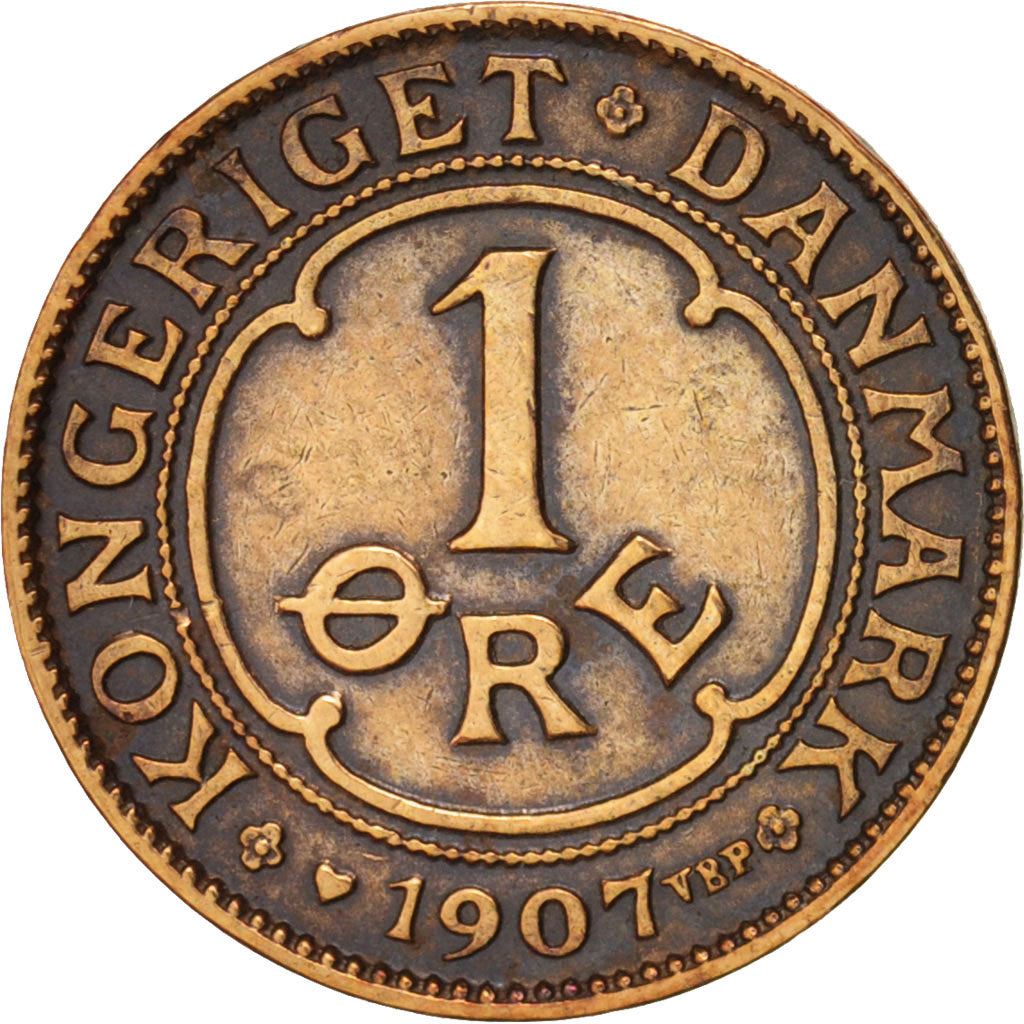Denmark | 1 Ore Coin | Monogram | Km:804 | 1907 - 1912