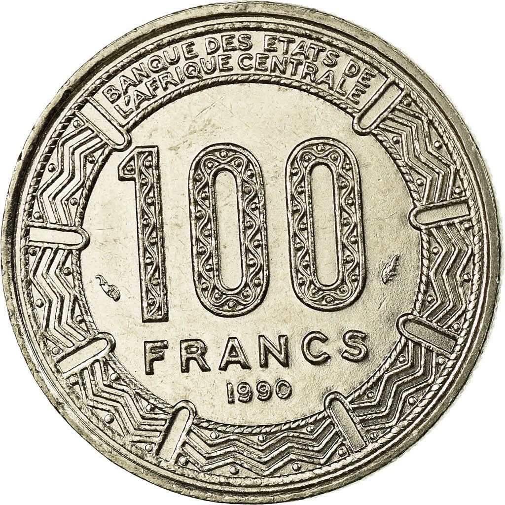 Central African Republic | 100 Francs Cfa Coin | Antelope | Km:7 | 197