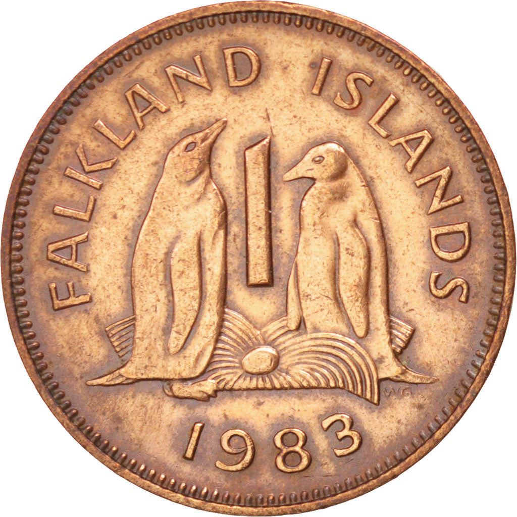 Falkland Islands | 1 Penny Coin | Gentoo Penguins | Km:2 | 1974 - 1992