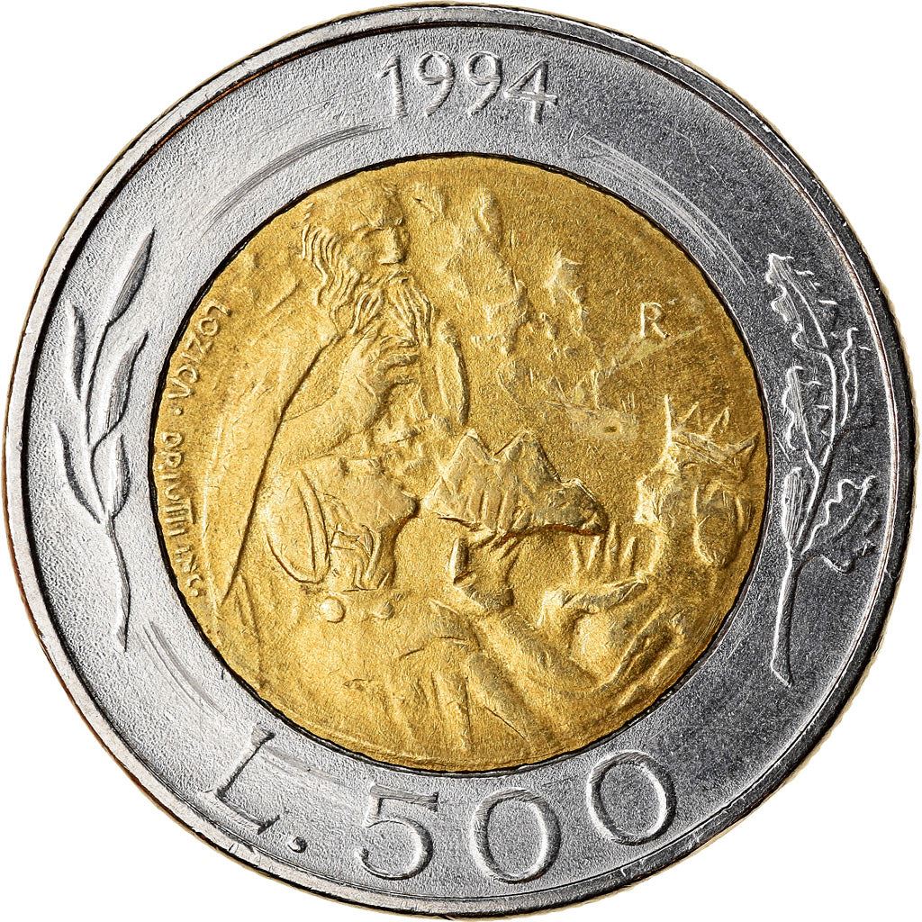 San Marino | 500 Lire Coin | Donna Felicissima | Km:314 | 1994