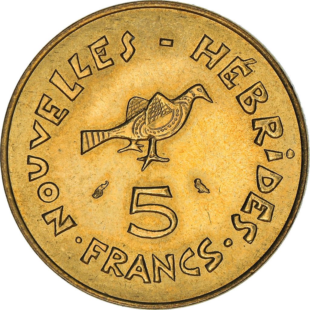 New Hebrides | 5 Francs Coin | Marianne | Frigate Bird | Km:6.1 | 1970