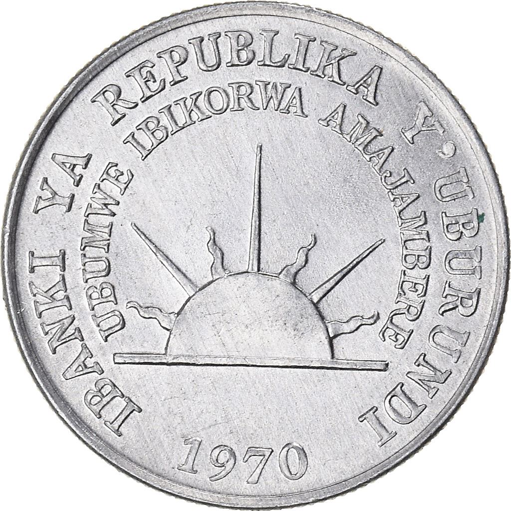 Burundi | 1 Franc Coin | Rising sun | Km:18 | 1970