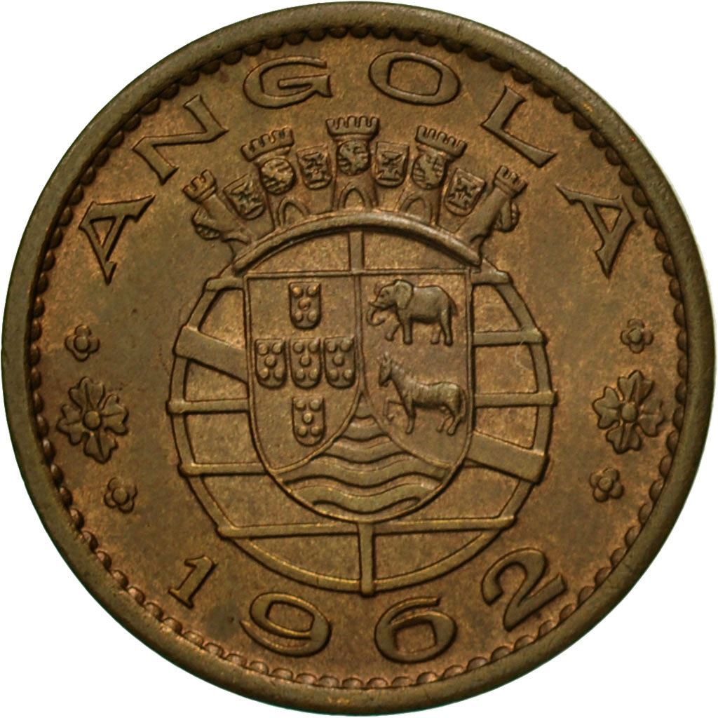 Angola | 20 Centavos Coin | Elephant | Horse | Shield | Km:78 | 1962