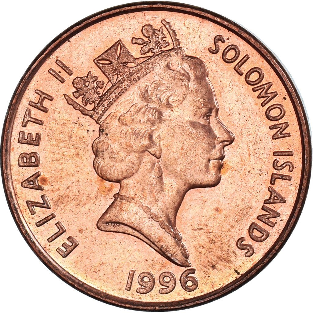 Salomonöarna | 2 Cents Mynt | Elizabeth II | Örnens Ande | Km:25 | 1987 - 2006