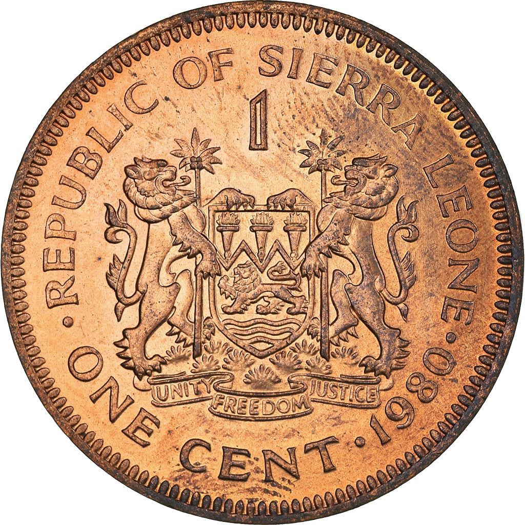 عملة سنت واحد سيراليون | الرئيس سياكا بروبين ستيفنز | KM32 | 1980