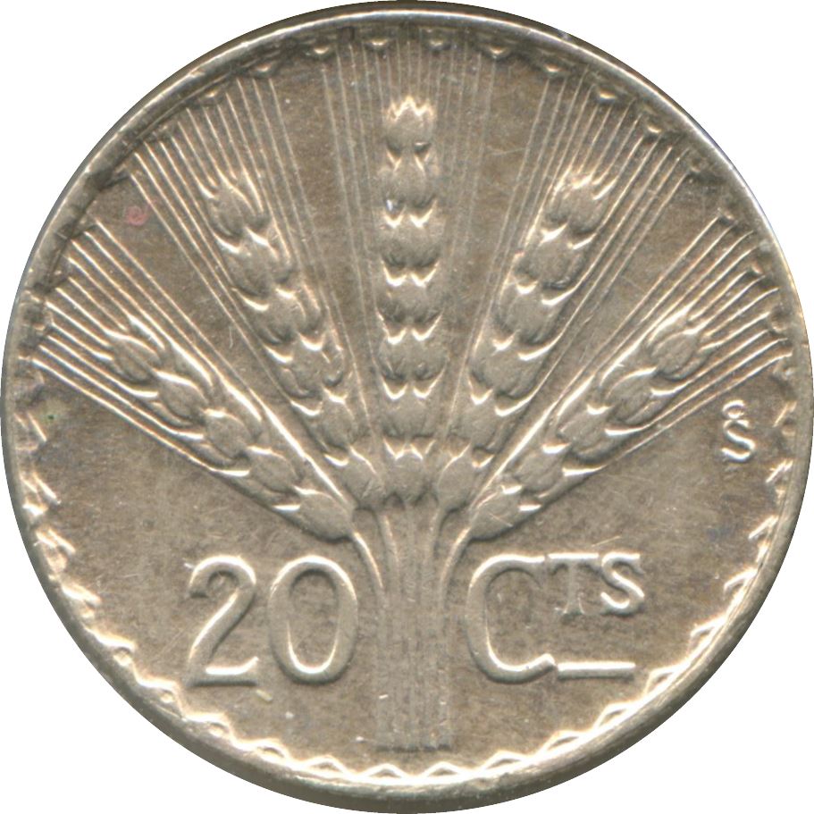 Uruguay | 20 Centesimos Coin | Laureate Head | KM29 | 1942