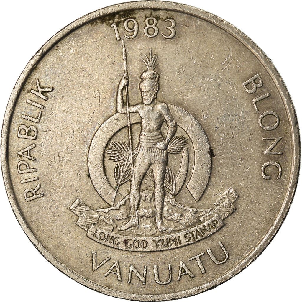 Vanuatu | 20 Vatu Coin | Melanesian Warrior | Coconut Crab | Km:7 | 1983 - 2010