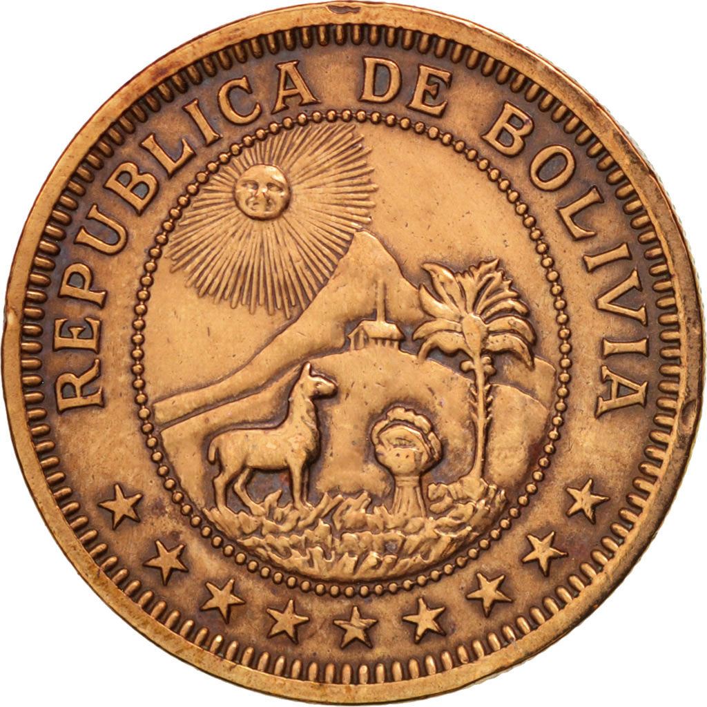 Bolivia | 1 Boliviano Coin | Bronze | Coat of Arms | KM:184 | 1951