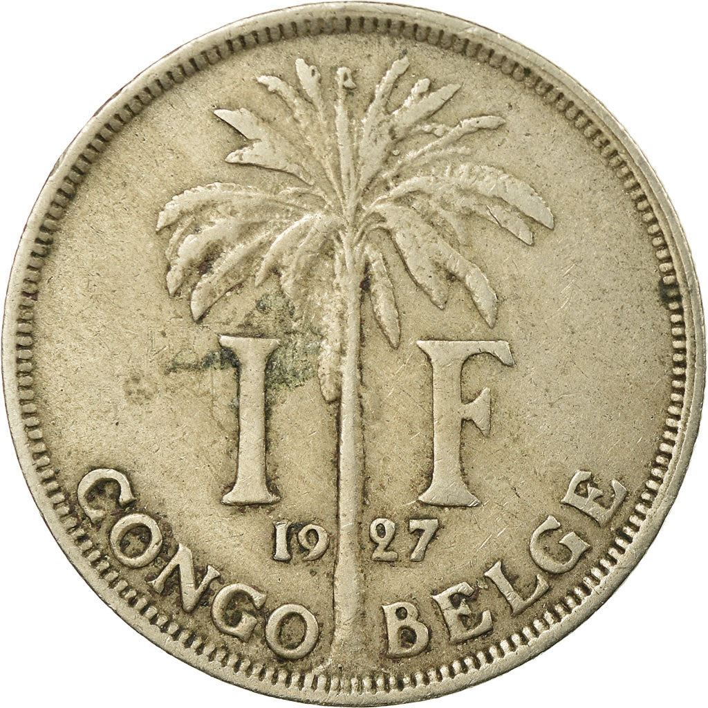 Belgian Congo | 1 Franc Coin | Palm tree | Km:20 | 1920 - 1930