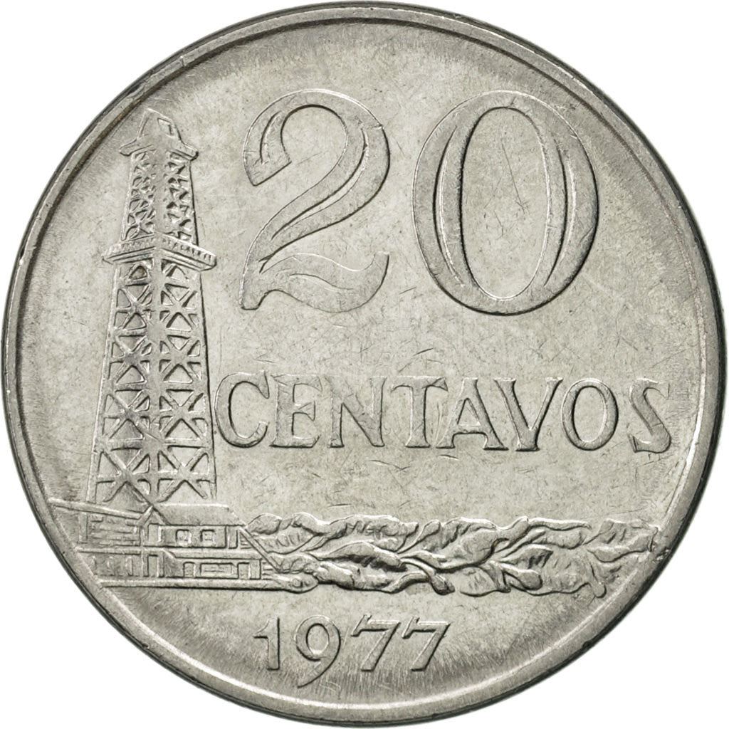 Brasil | 20 Centavos Mynt | Oljeplattform | KM579.1a | 1975 - 1979