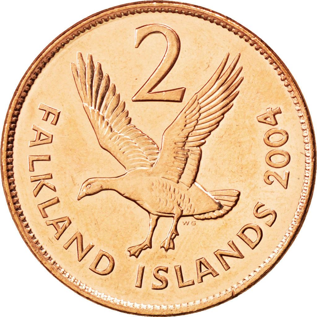 Falkland Islands | 2 Pence Coin | Magellan Goose | Km:131 | 2004 - 2011