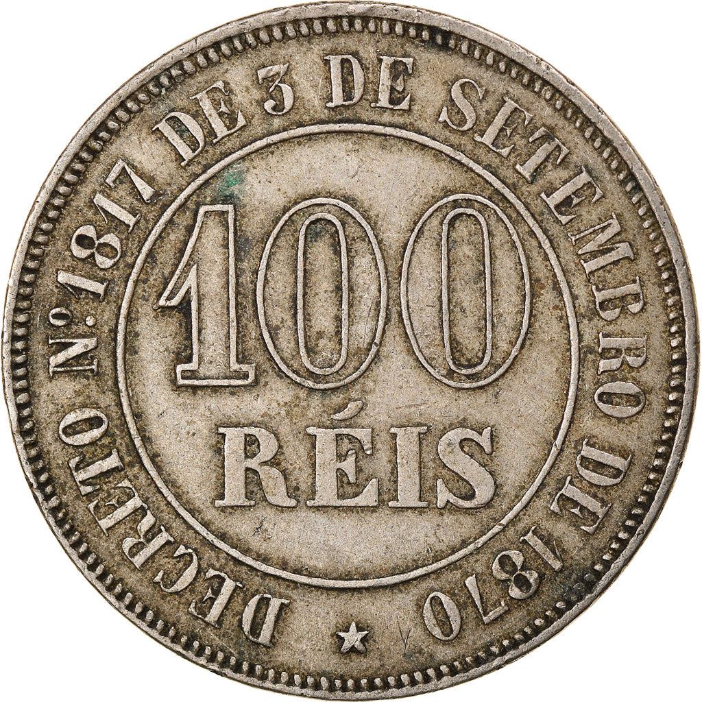 Brazil | 100 Reis Coin | Pedro II | Km:477 | 1871 - 1885