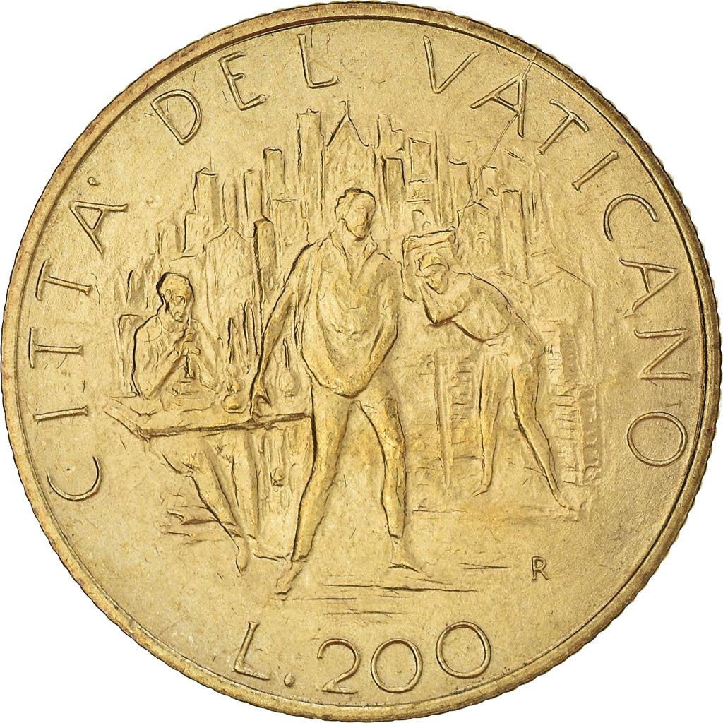 Vatikanstaten | 200 Lire mynt | Johannes Paul II | Km:217 | 1989