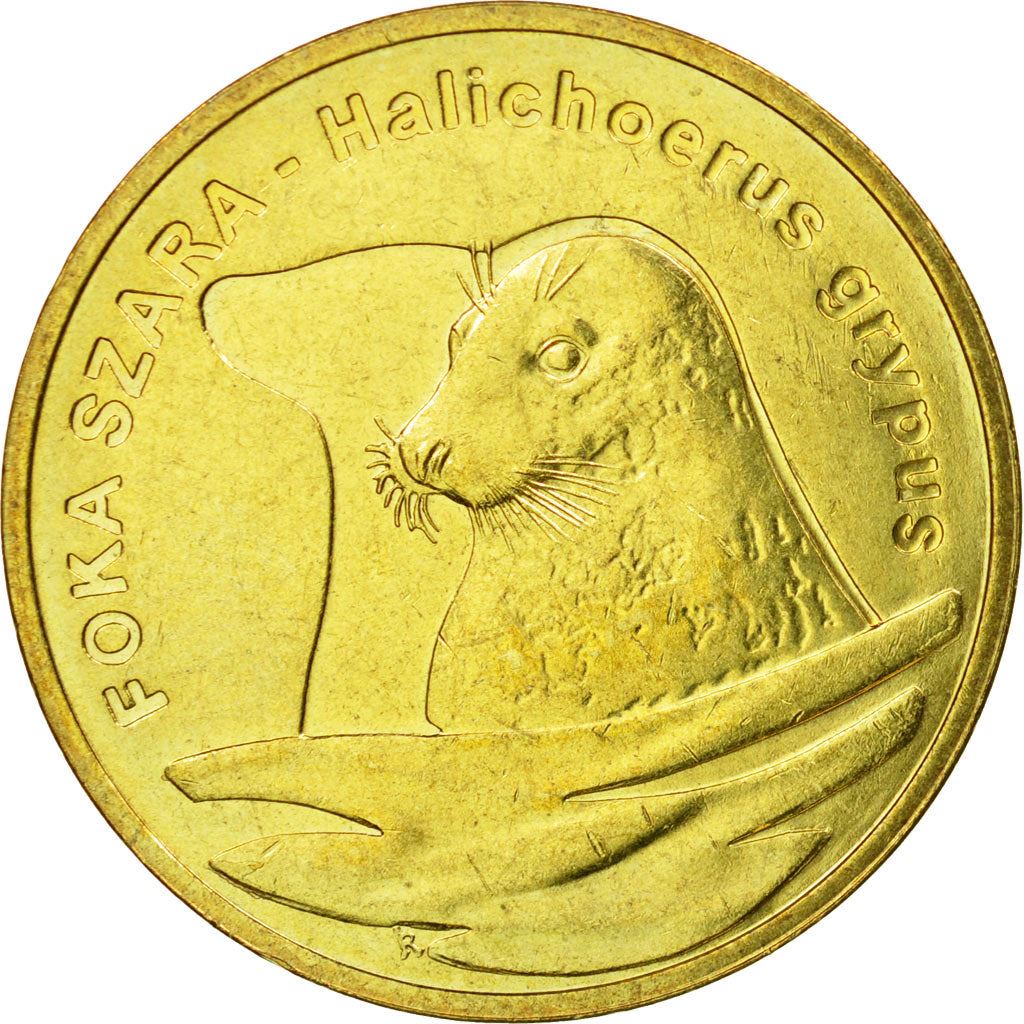 Poland | 2 Z?ote | Halichoerus grypus | Grey Seal | Eagle | KM578 | 2007