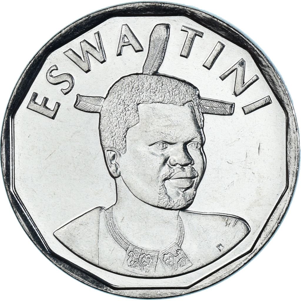 Kingdom of Eswatini | 50 Cents Coin | King Mswati III | Lions | Km:71 | 2018 - 2021