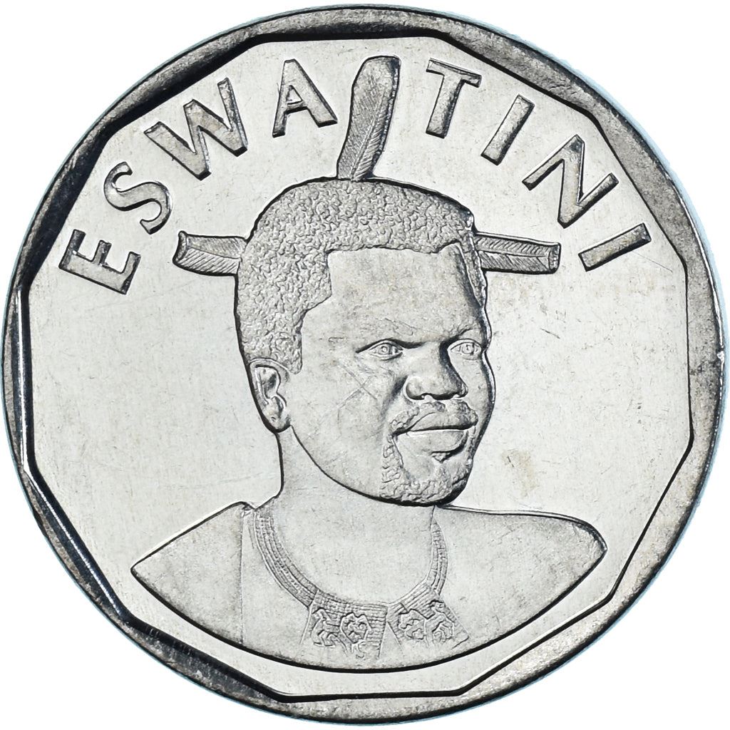 Kingdom of Eswatini | 50 Cents Coin | King Mswati III | Lions | Km:71 | 2018 - 2021