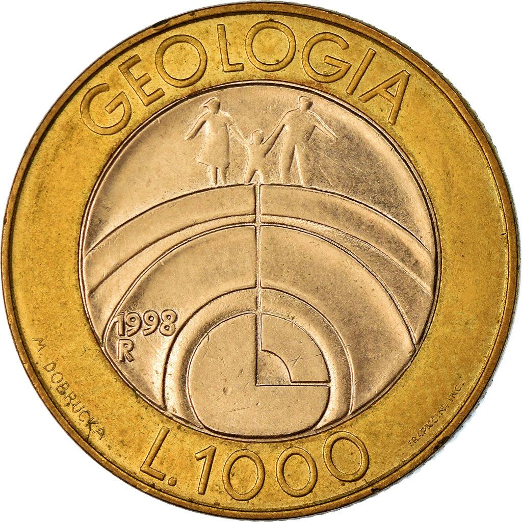San Marino | 1000 Lire Coin | Geology | Km:384 | 1998