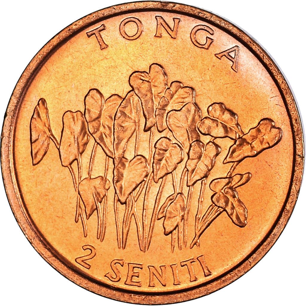 Tonga | 2 Seniti Münze | Taro Pflanze | FAO | Km:67 | 1981 - 1996