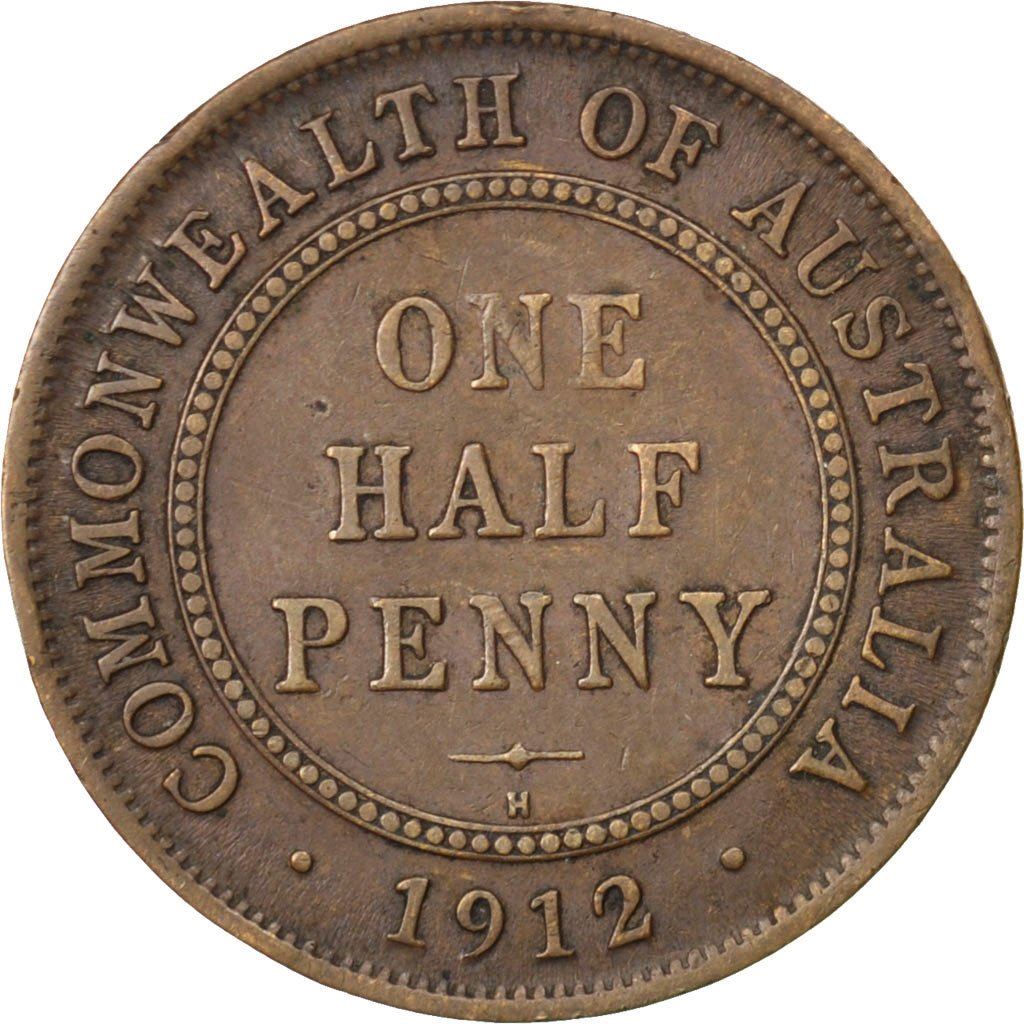 Australia | 1/2 Penny Coin | George V | Km:22 | 1911 - 1936