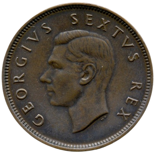 South Africa 1/2 Penny Coin | George VI | KM33.1 | 1948 - 1950