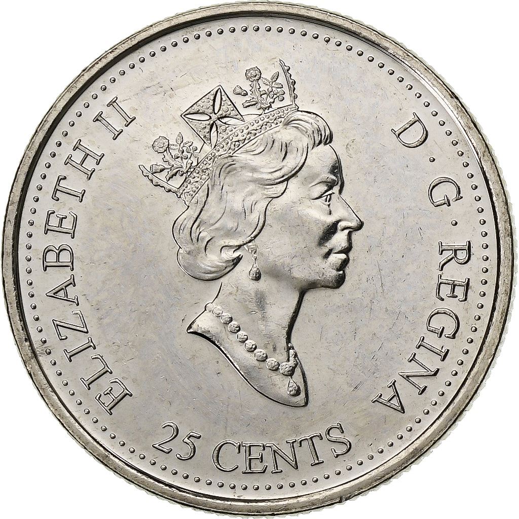 Canada | 25 Cents Coin | Les Voyageurs | Nickel | KM:346 | 1999