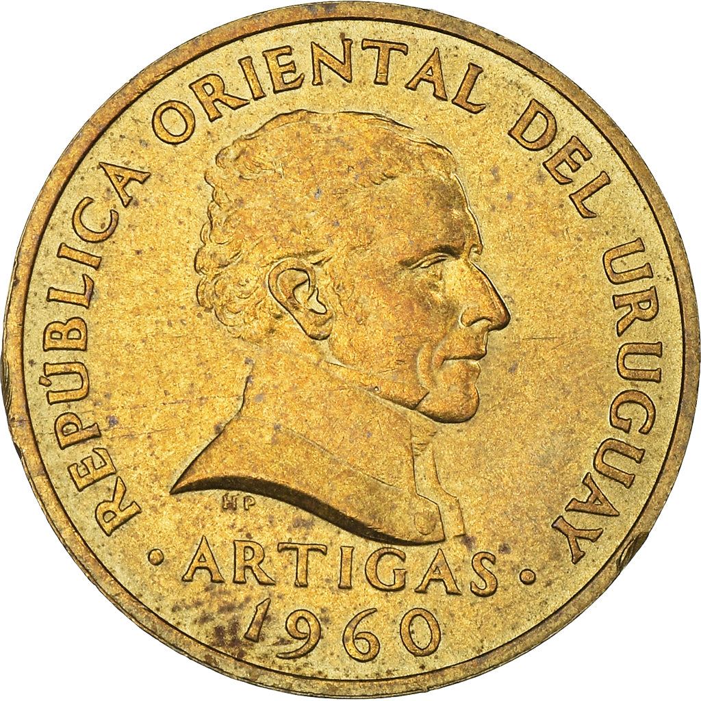 Uruguay 5 Centesimos Coin | Jose Gervasio Artigas | KM38 | 1960