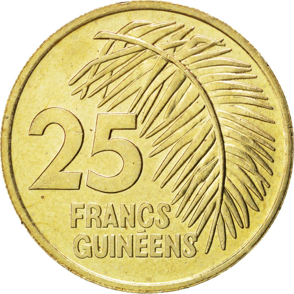 Guinea | 25 Francs Guineens Coin | Palm leaf | Km:60 | 1987
