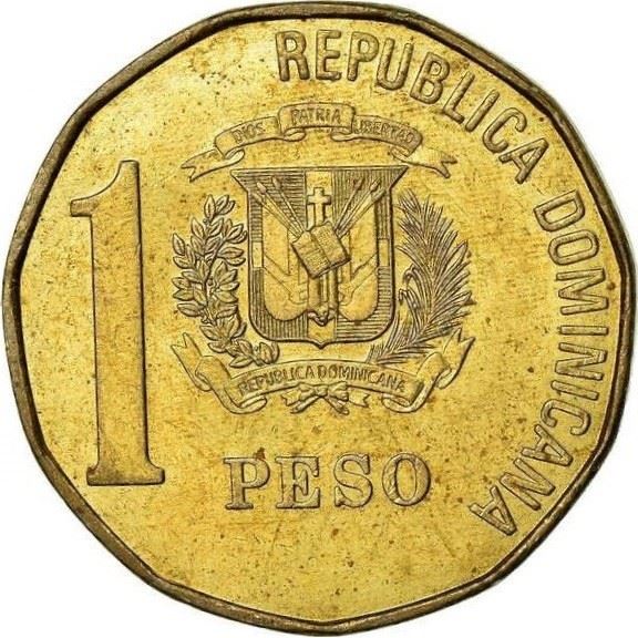 Dominican Republic | 1 Peso Coin | Juan Pablo Duarte y Diez | KM80 | 1991 - 2008