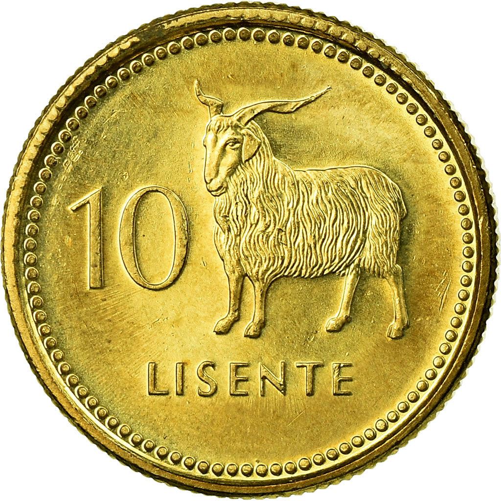 Lesotho | 10 Lisente Coin | Angora goat | Km:63 | 1998 - 2023