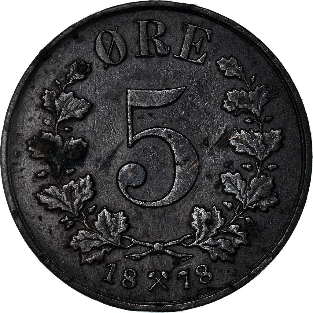 Norway 5 Ore Coin | Oscar II | KM349 | 1875 - 1902