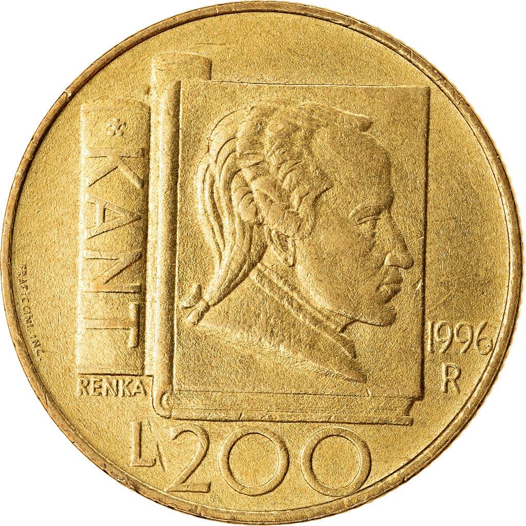 San Marino | 200 Lire Coin | Immanuel Kant | Km:356 | 1996