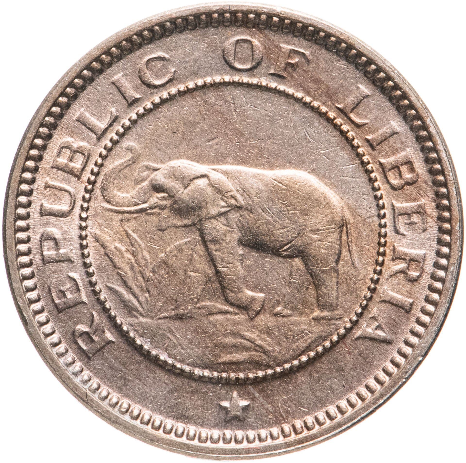 Liberia | 1/2 Cent Coin | Elephant | KM:10a | 1941