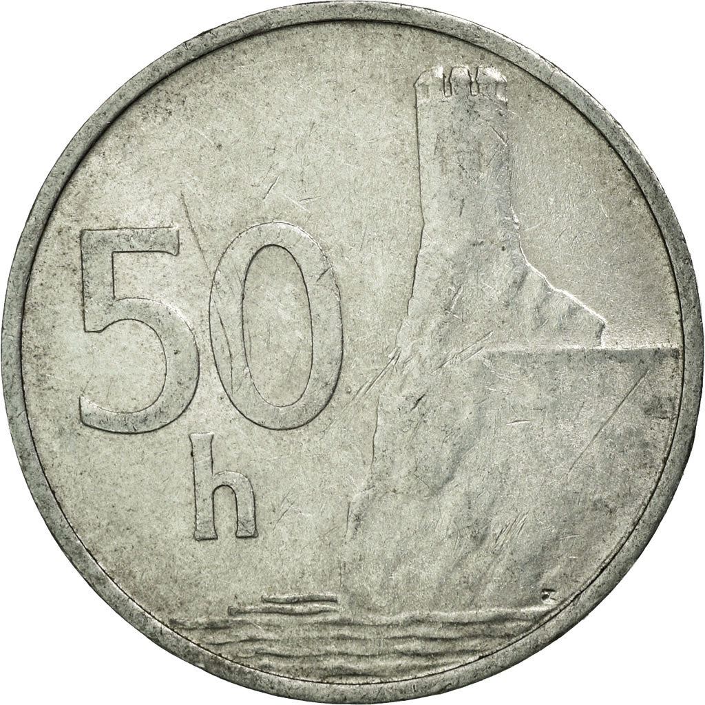 Slovakia | 50 Halierov Coin | Devín Castle | Slovak Shield | Km:15 | 1993 - 1995