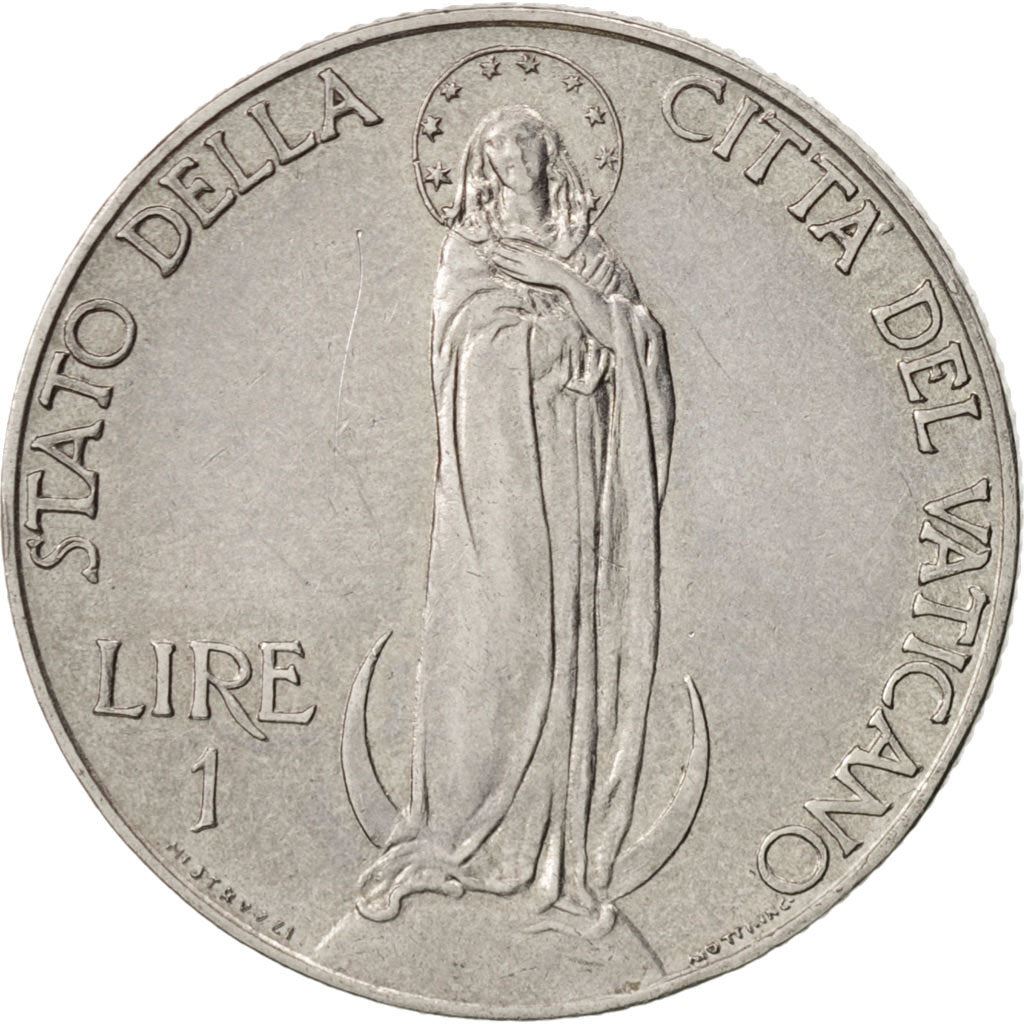 Vatican City | 1 Lira Coin | Virgin Mary | Km:26A | 1940 - 1941