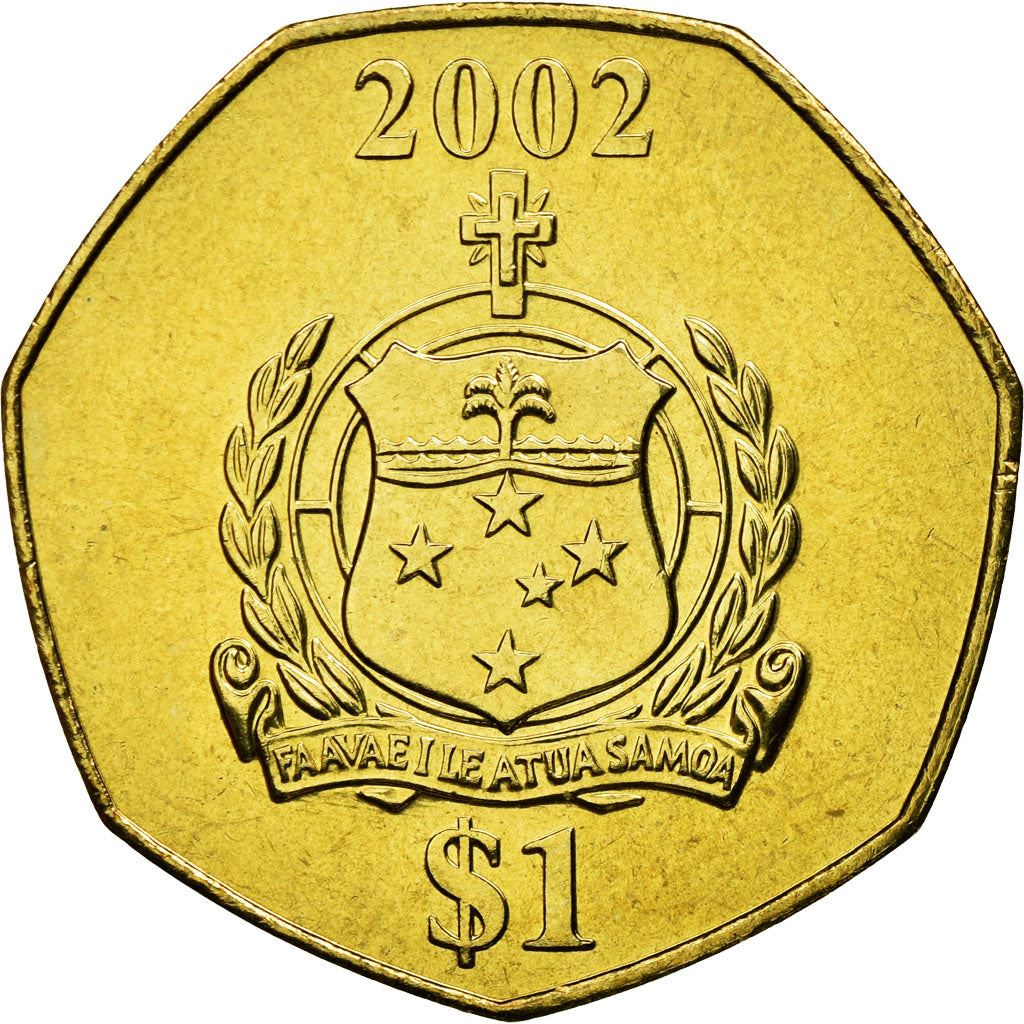 Samoa | 1 Tala Coin | Malietoa Tanumafili II | Shield | Cross | Km:135 | 2002 - 2006