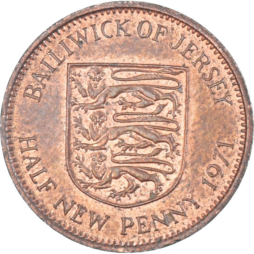 Jersey | 1/2 New Penny Coin | Elizabeth II | Km:29 | 1971 - 1980