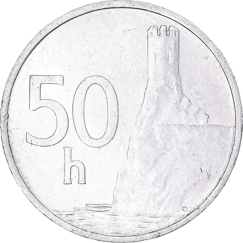 Slovakia | 50 Halierov Coin | Devín Castle | Slovak Shield | Km:15 | 1993 - 1995