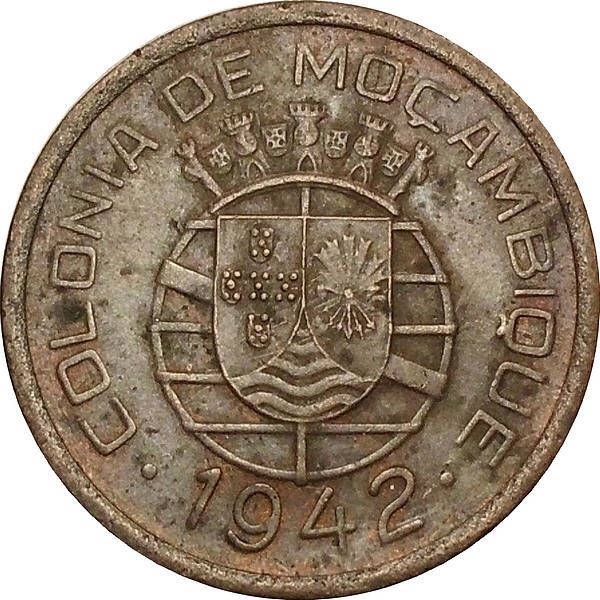 Mozambique | 10 Centavos Coin | Bundle of Arrows | KM:72 | 1942