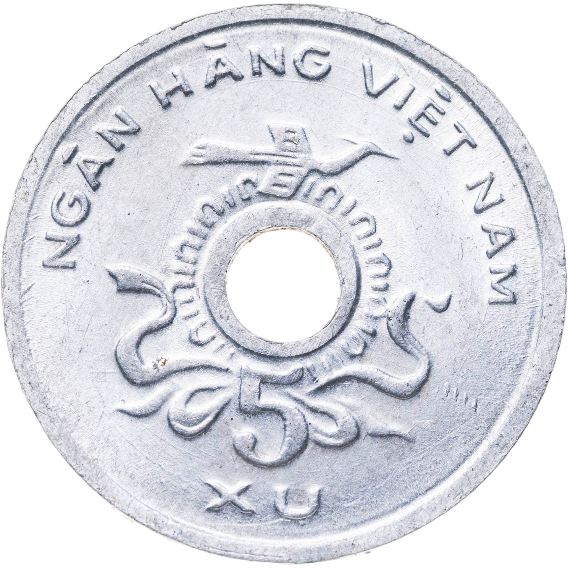 Vietnam › South Vietnam | 5 Xu Coin | Aluminium | Bird | KM:A10 | 1975