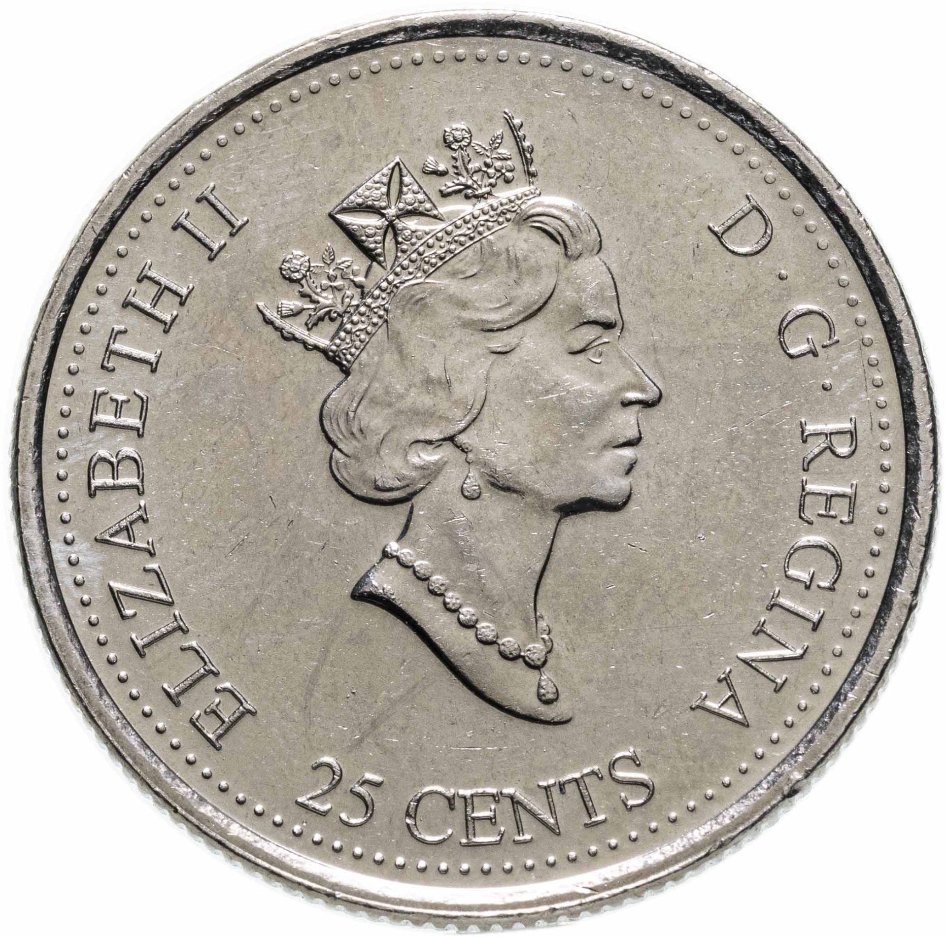 Canada | Moneta da 25 centesimi | Una nazione di persone | Nichel | KM:348 | 1999