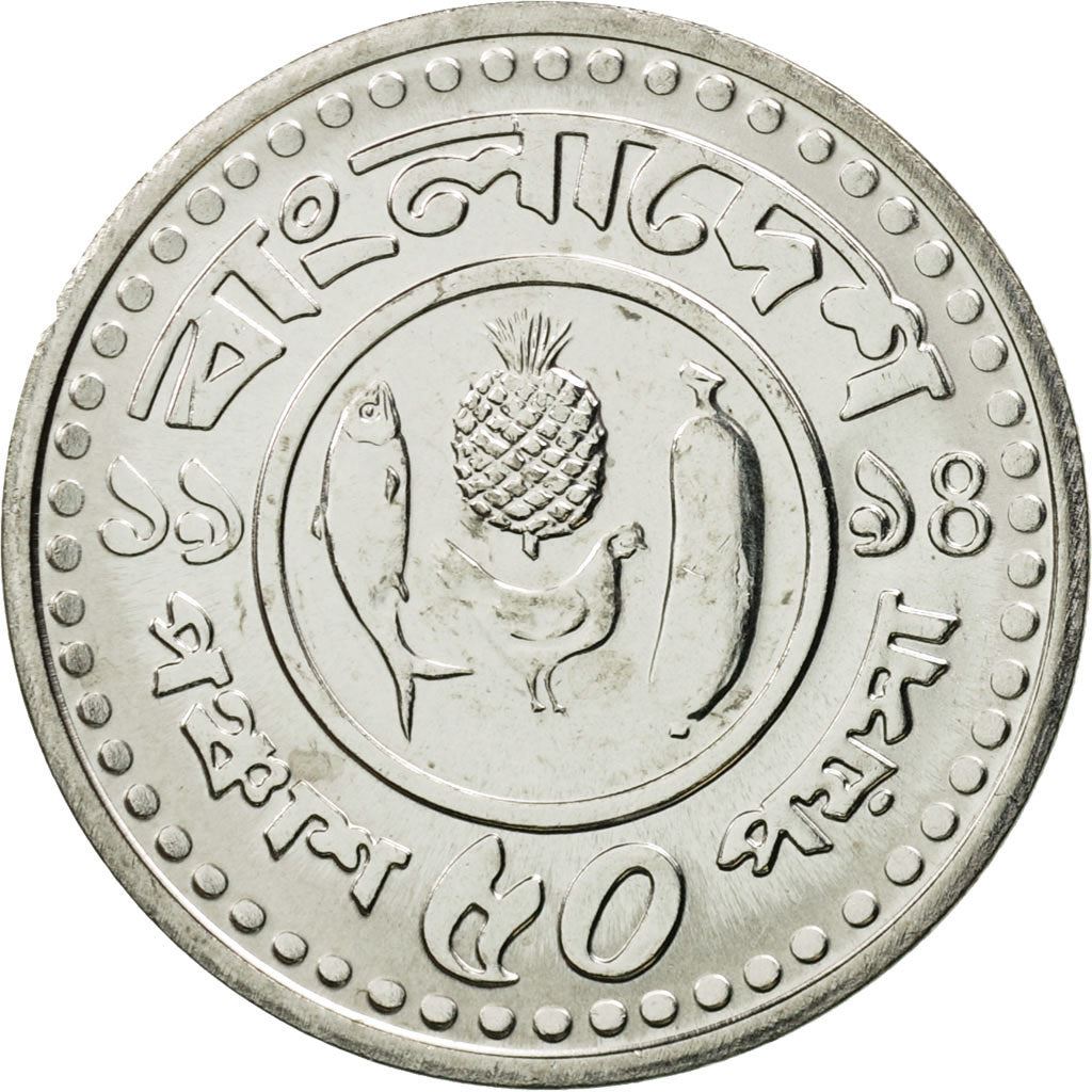 Bangladesh | 50 Poisha Coin | FAO | Km:13 | 1977 - 1994