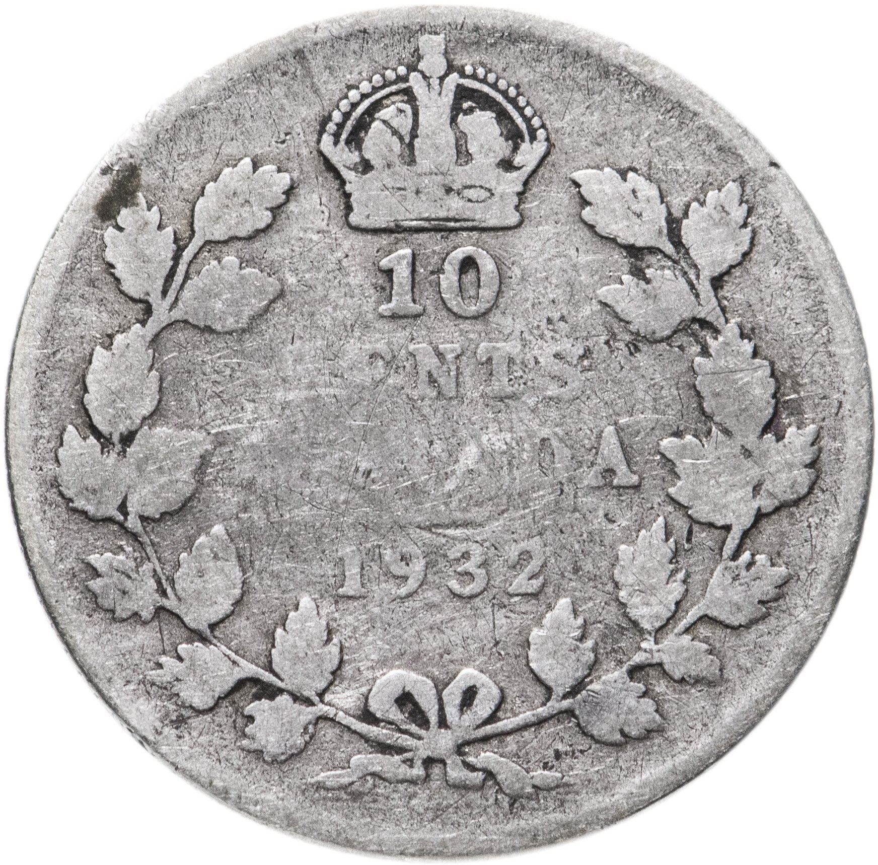 Canada 10 Cents Coin | King George V | KM23a | 1920 - 1936