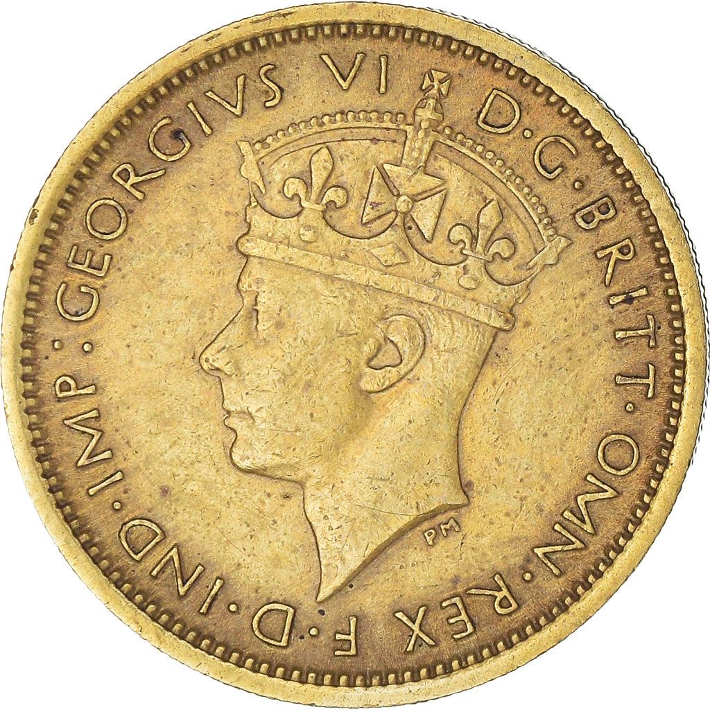 British West Africa | 6 Pence Coin | Wreath | George VI | Km:22 | 1938 - 1947