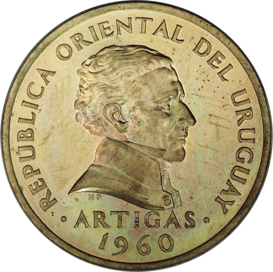 Uruguay 5 Centesimos Coin | Jose Gervasio Artigas | KM38 | 1960